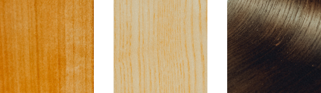 Modulares Wandregal aus der Curved-Serie in verschiedenen Größen und Holzarten.